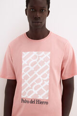 Pedro del Hierro Printed logo T-shirt Coral