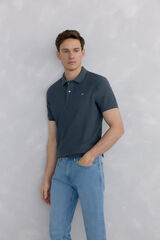 Pedro del Hierro Polo b&aacute;sico em piqu&eacute; Cizento