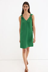 Pedro del Hierro Linen short tunic Green