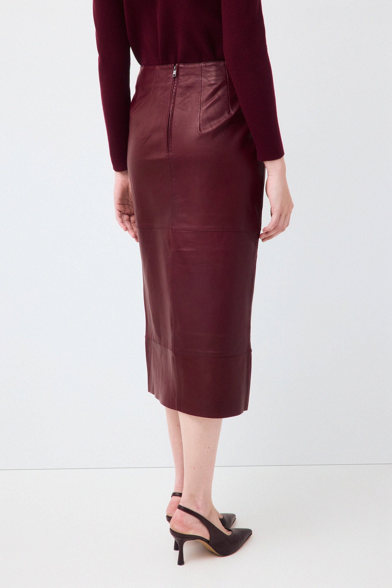 Pedro del Hierro Falda de pele Vermelho