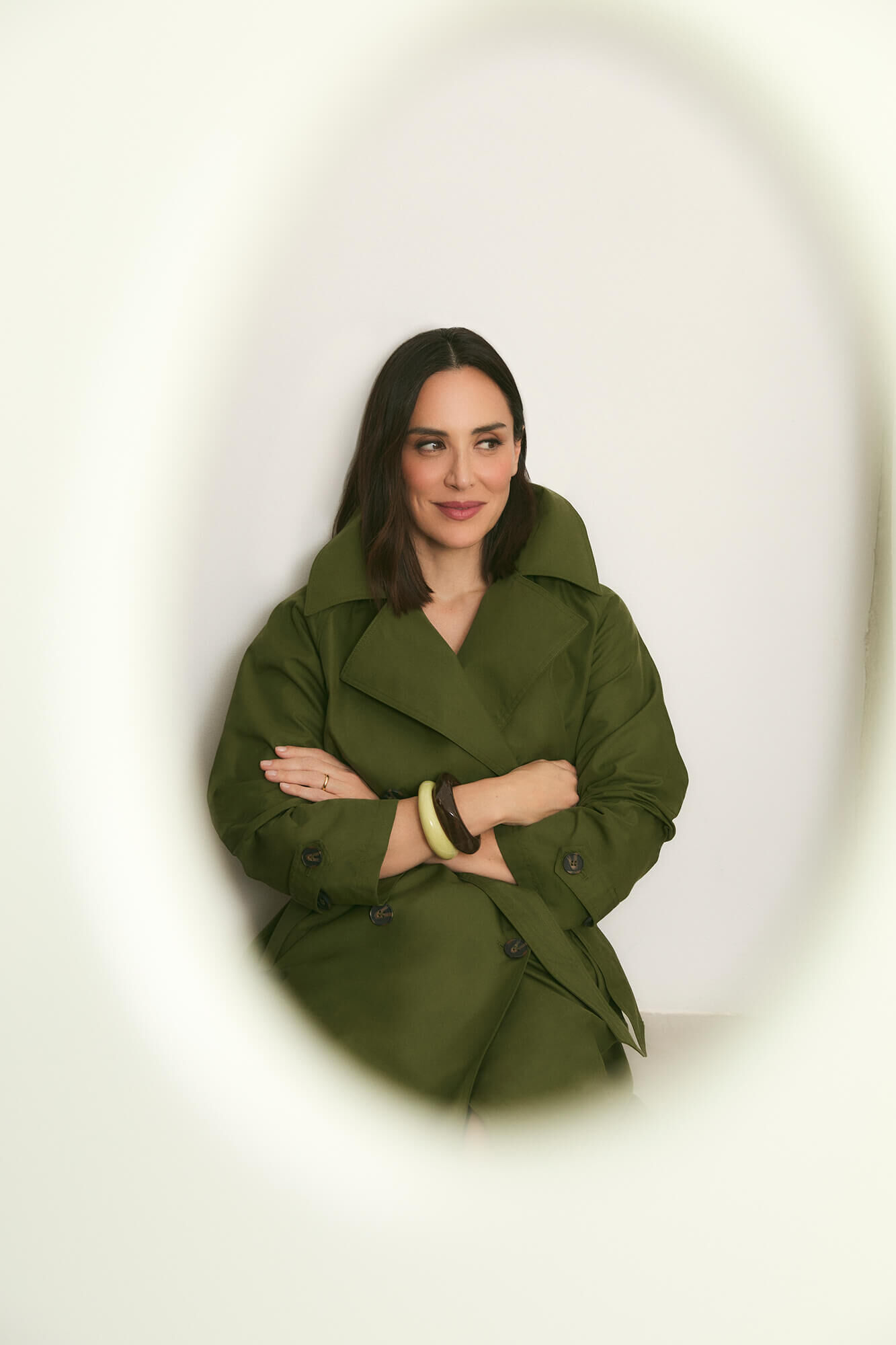 TFP by Tamara Falc&oacute; Long hooded trench coat