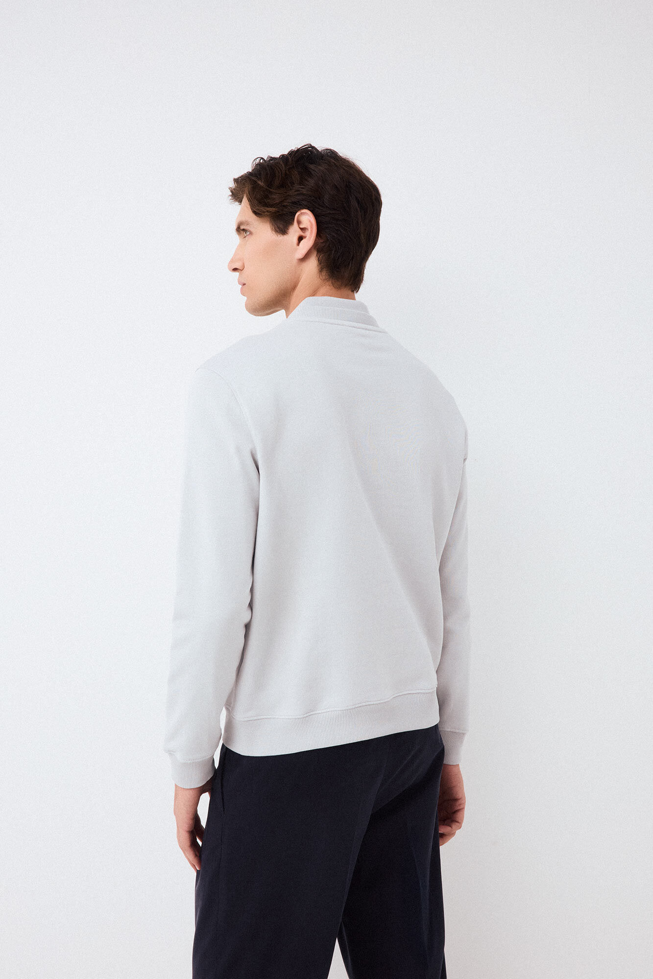 Pedro del Hierro Crew neck logo sweatshirt Grey