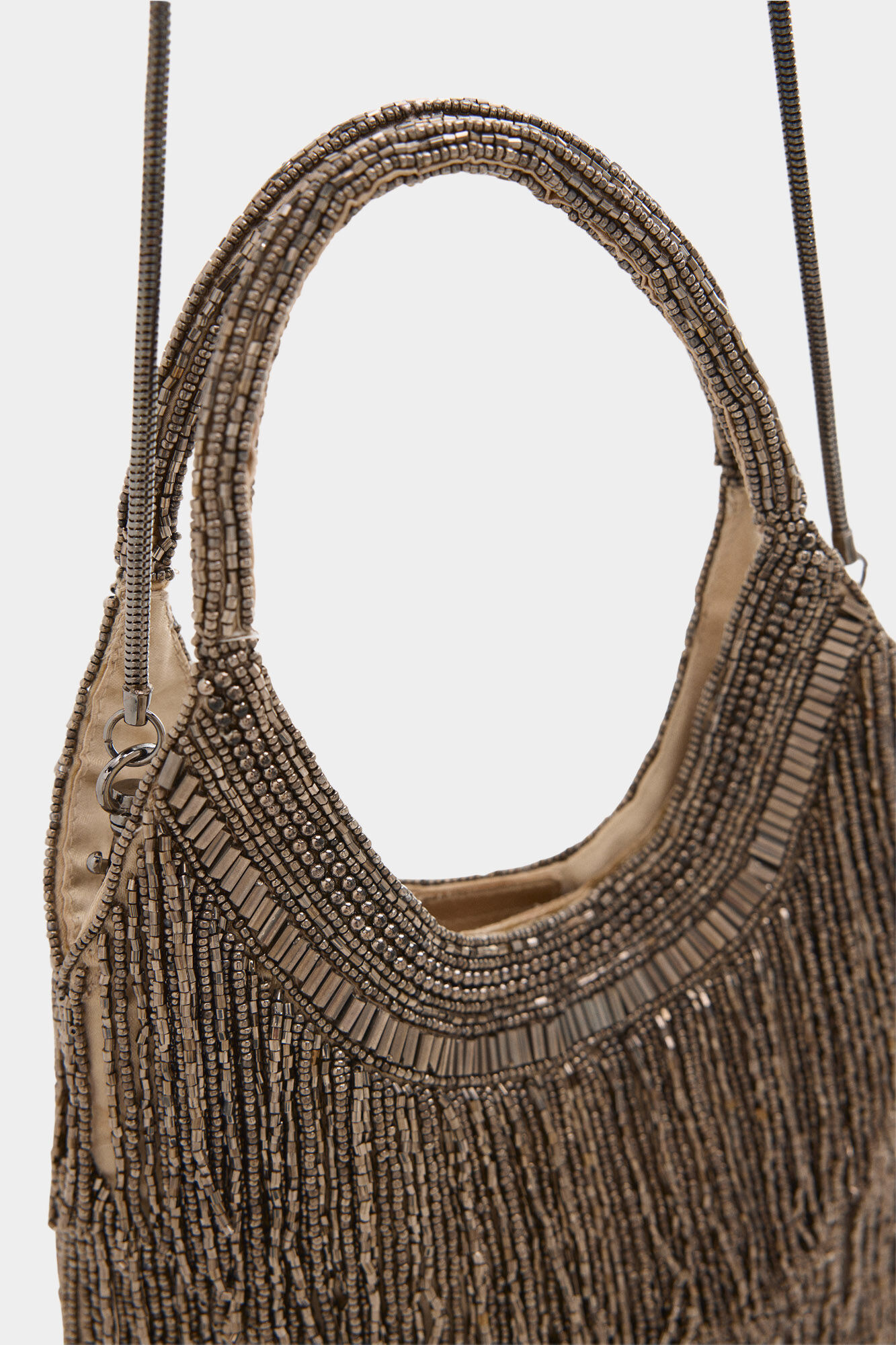 Pedro del Hierro Satin-finish party handbag Grey