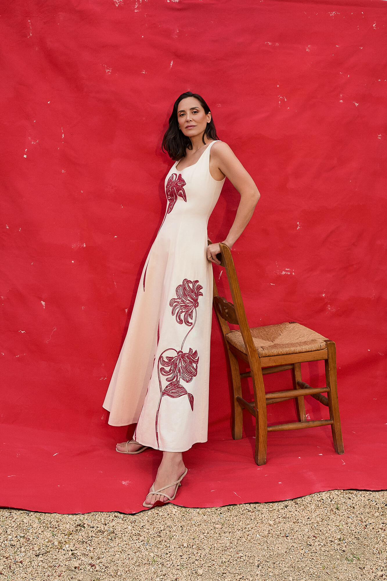 TFP by Tamara Falc&oacute; Floral embroidered dress