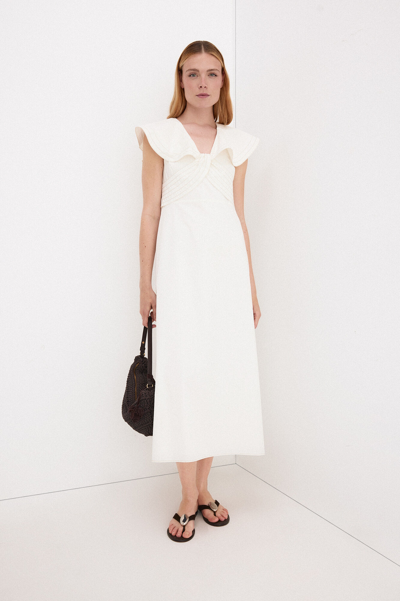 Pedro del Hierro Ruffle midi dress