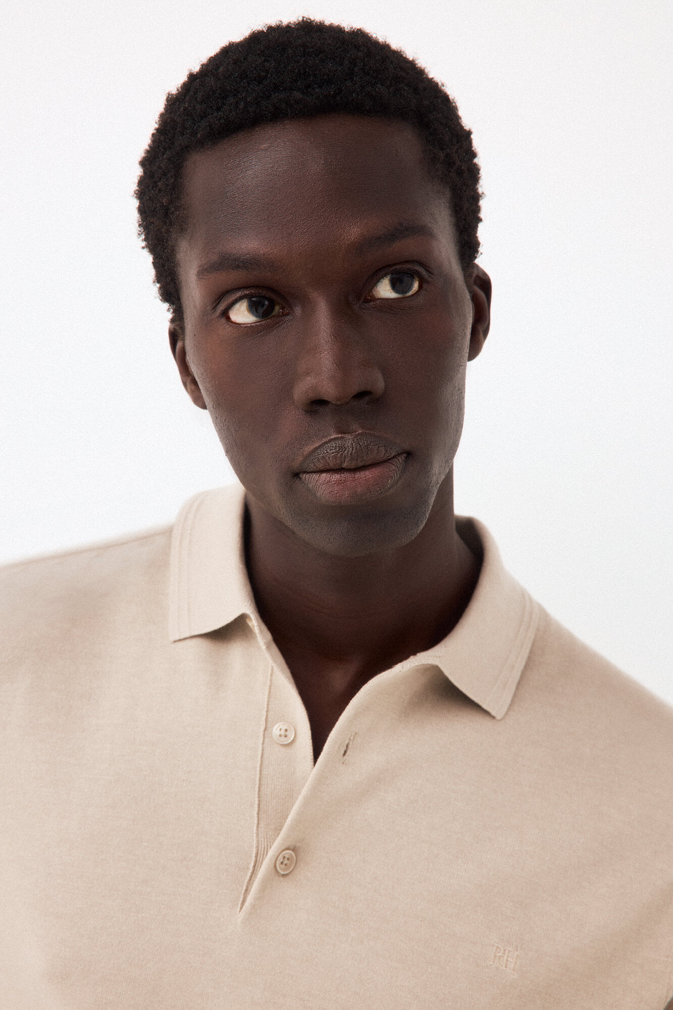 Pedro del Hierro Cotton premium knit polo shirt Beige