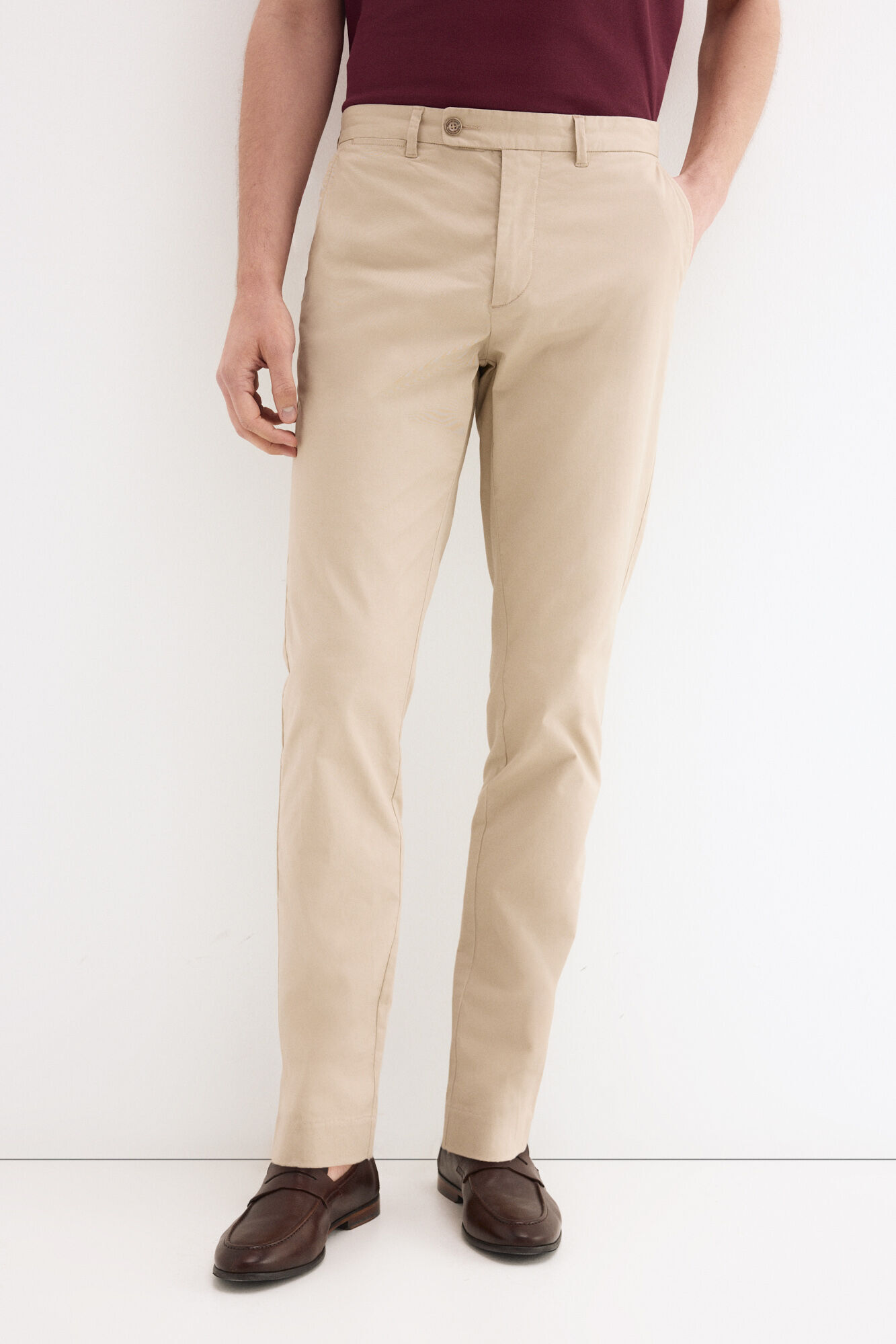 Pedro del Hierro Structured slim fit chinos