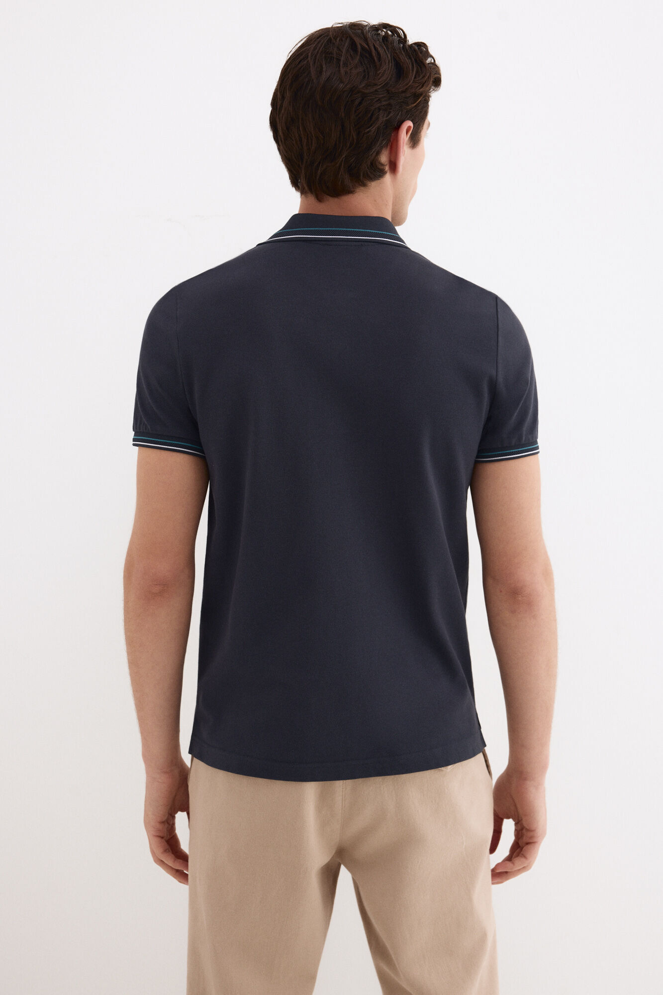 Pedro del Hierro Polo de jacquard Azul