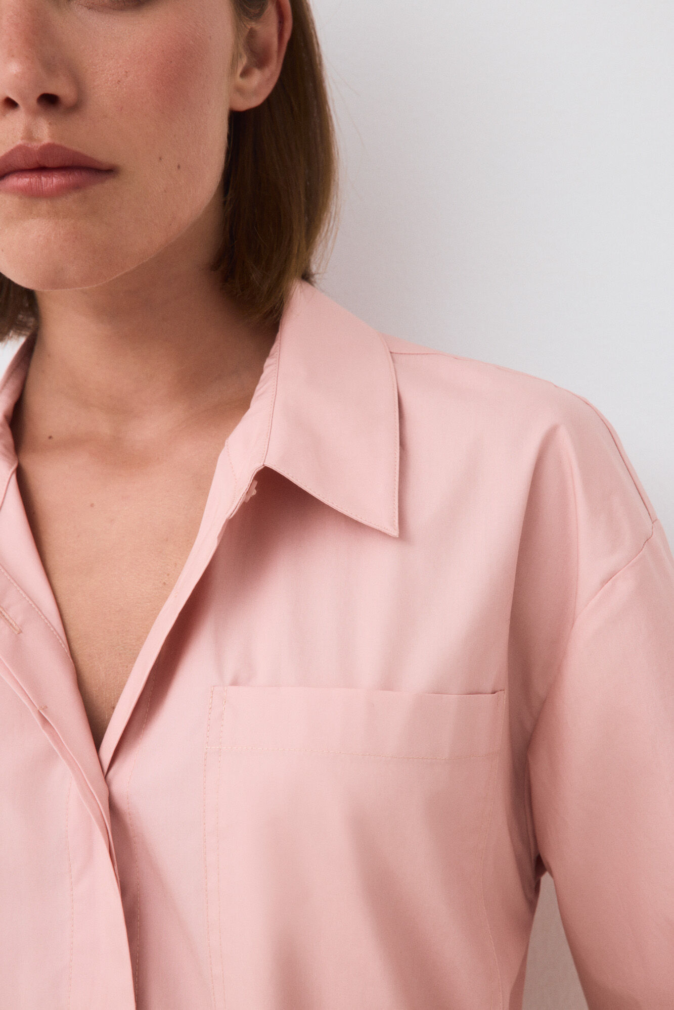Pedro del Hierro Camisa folgada lisa Rosa