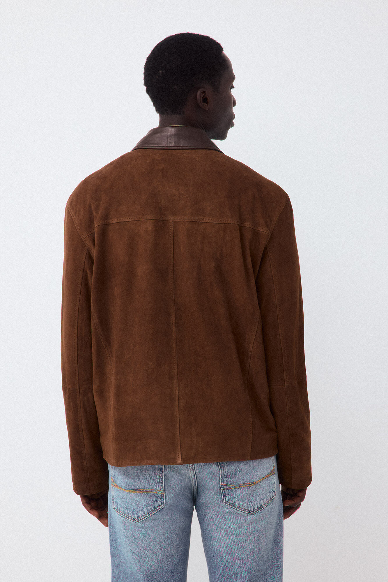Pedro del Hierro Blus&atilde;o de pele Marrom