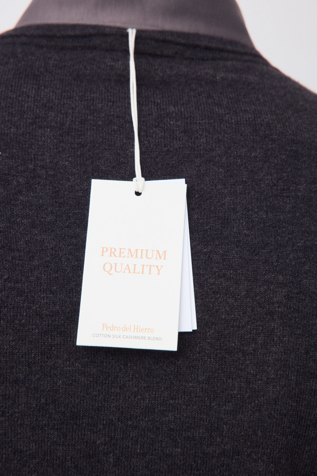 Pedro del Hierro Camisola de malha premium em algod&atilde;o, seda e caxemira