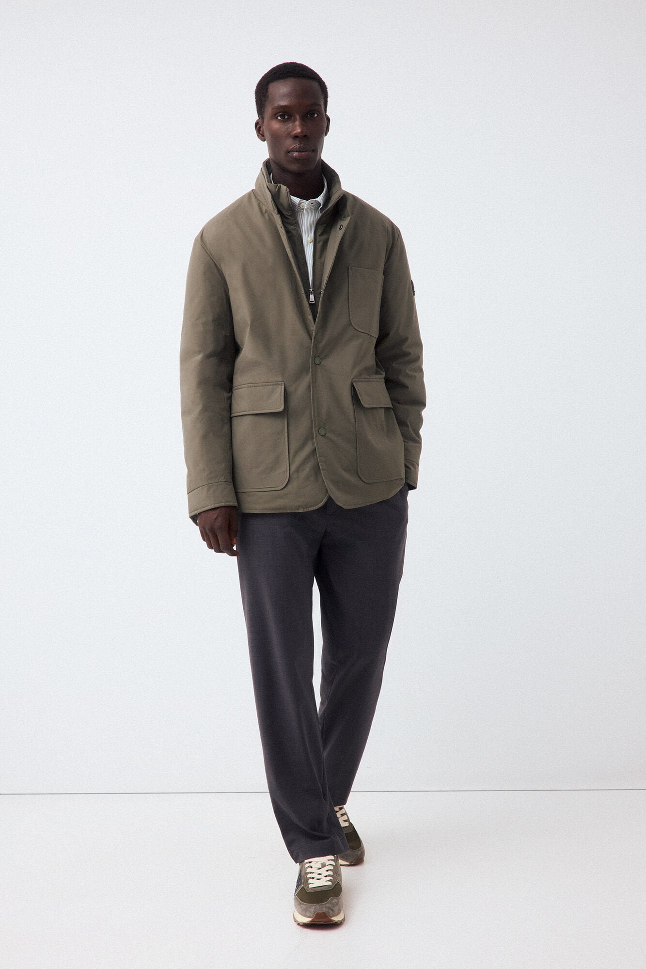 Pedro del Hierro Blus&atilde;o tr&ecirc;s bolsos Verde