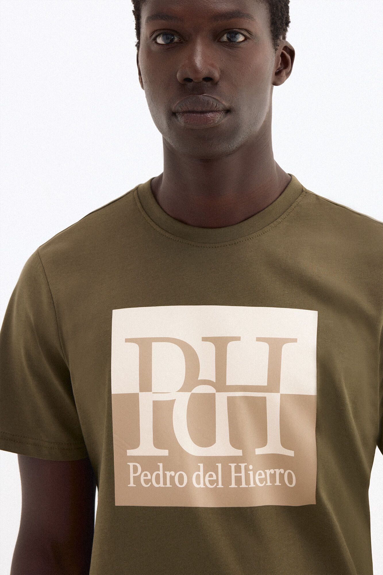 Pedro del Hierro Large logo T-shirt Green