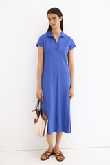 Pedro del Hierro Polo neck dress Blue