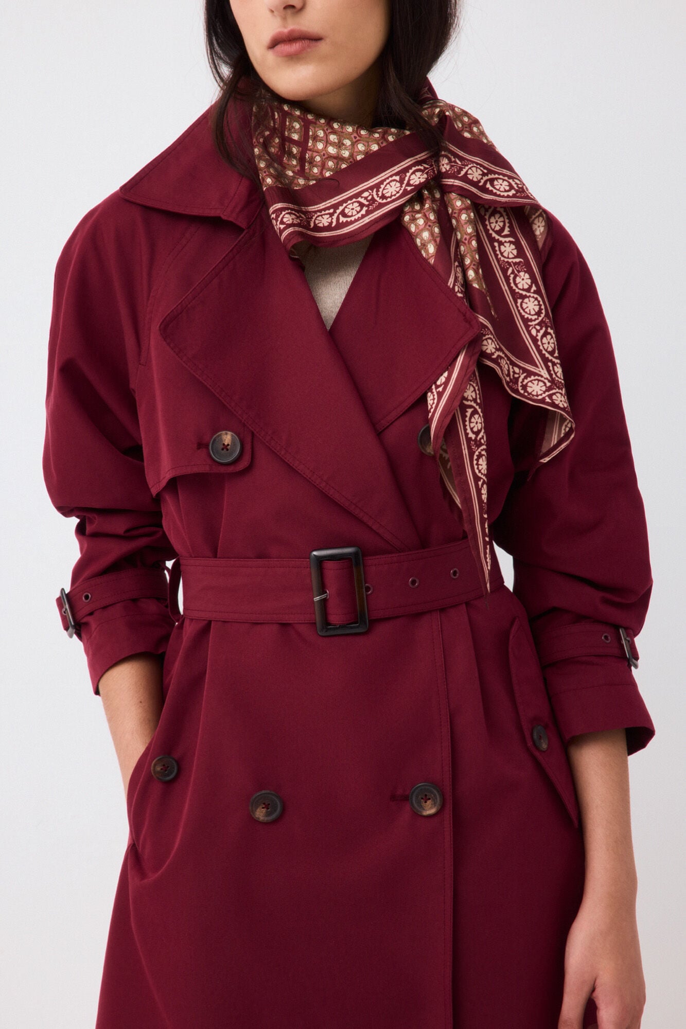 Pedro del Hierro Gabardina comprida len&ccedil;o