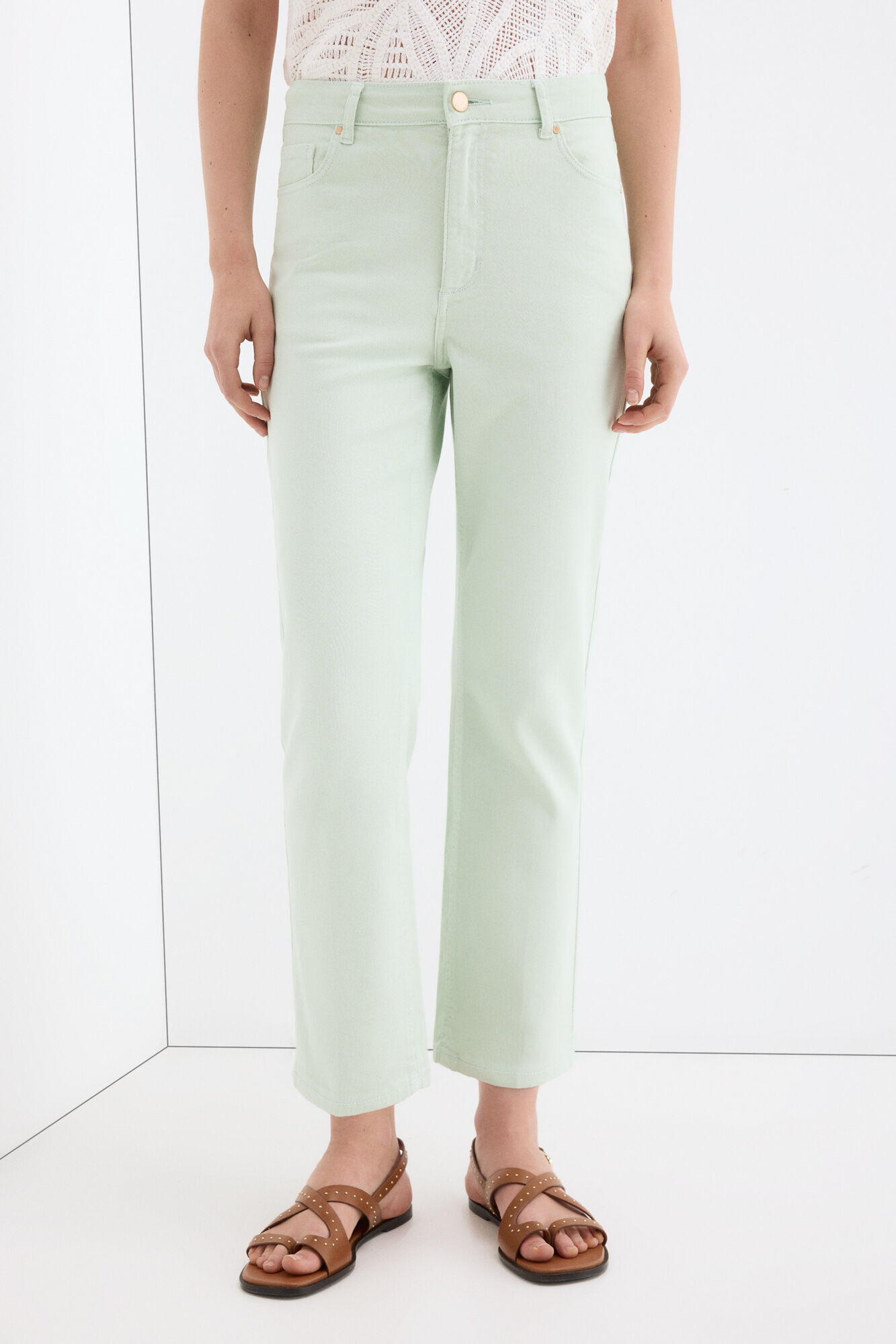 Pedro del Hierro Basic straight capri jeans