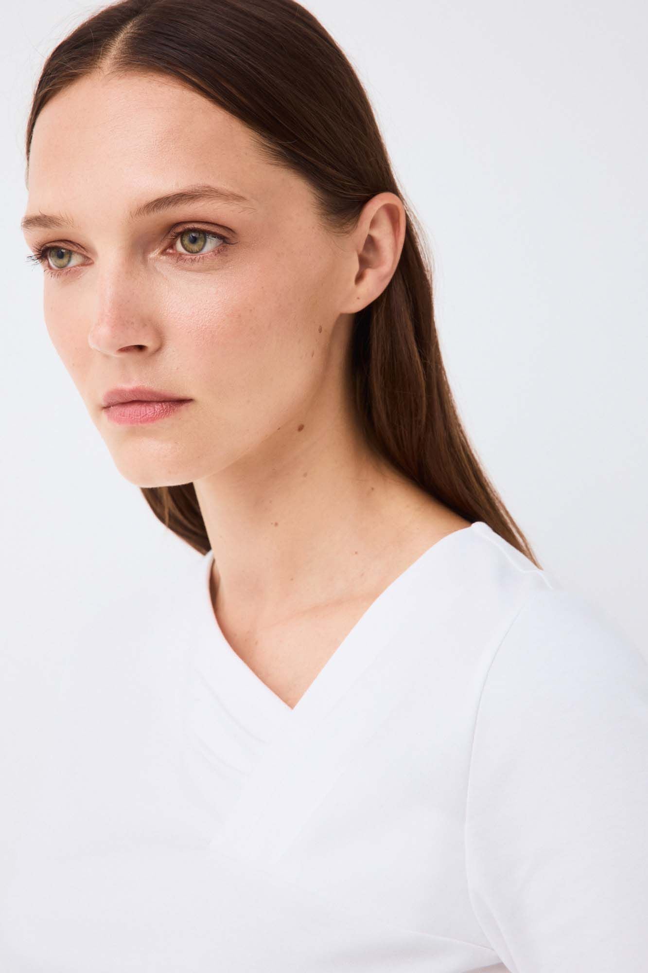 Pedro del Hierro T-shirt decote assim&eacute;trico cruzado