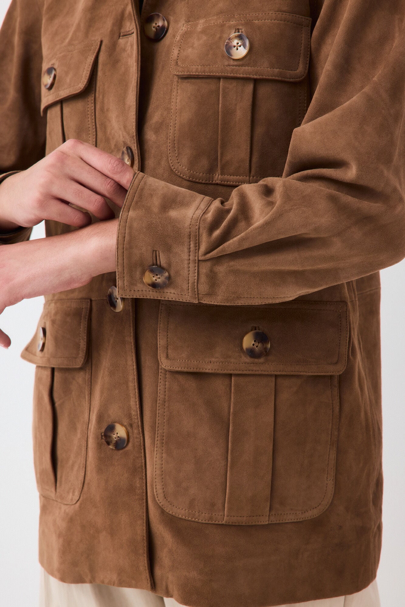 Pedro del Hierro Casaco combinado Marrom