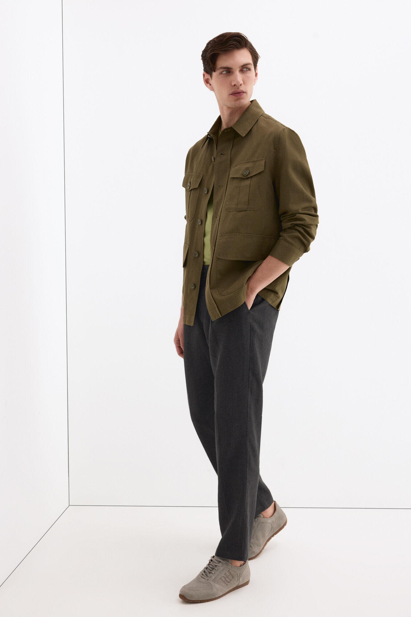 Pedro del Hierro Regular fit linen trousers