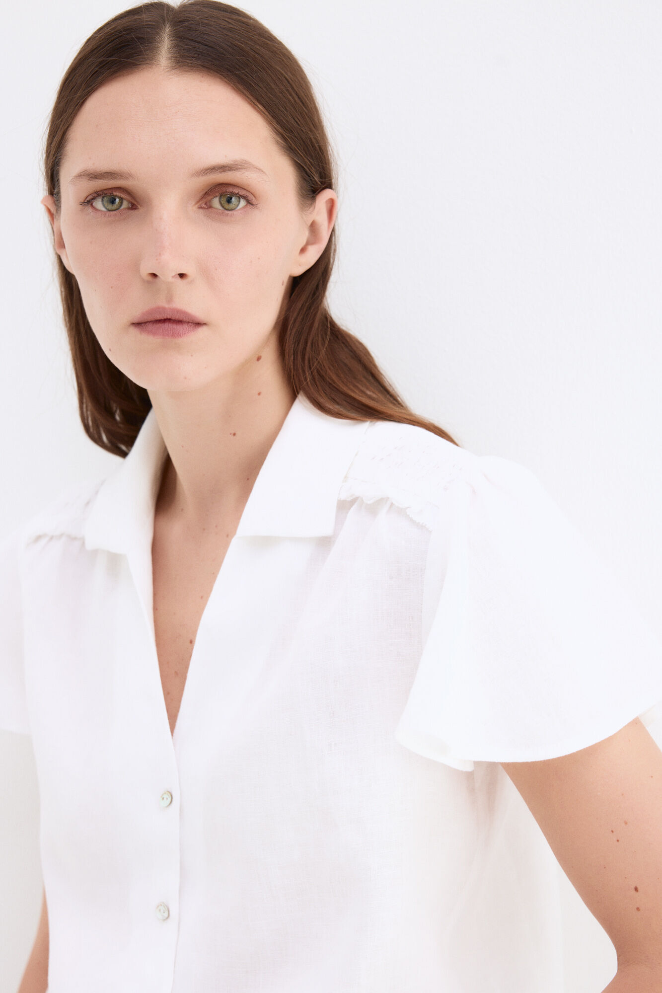 Pedro del Hierro Linen short sleeve blouse