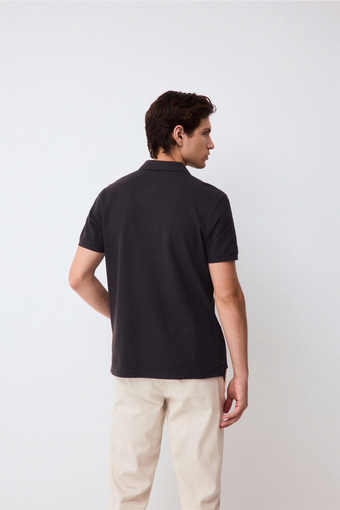 Pedro del Hierro Piqu&eacute; slim fit polo shirt Grey
