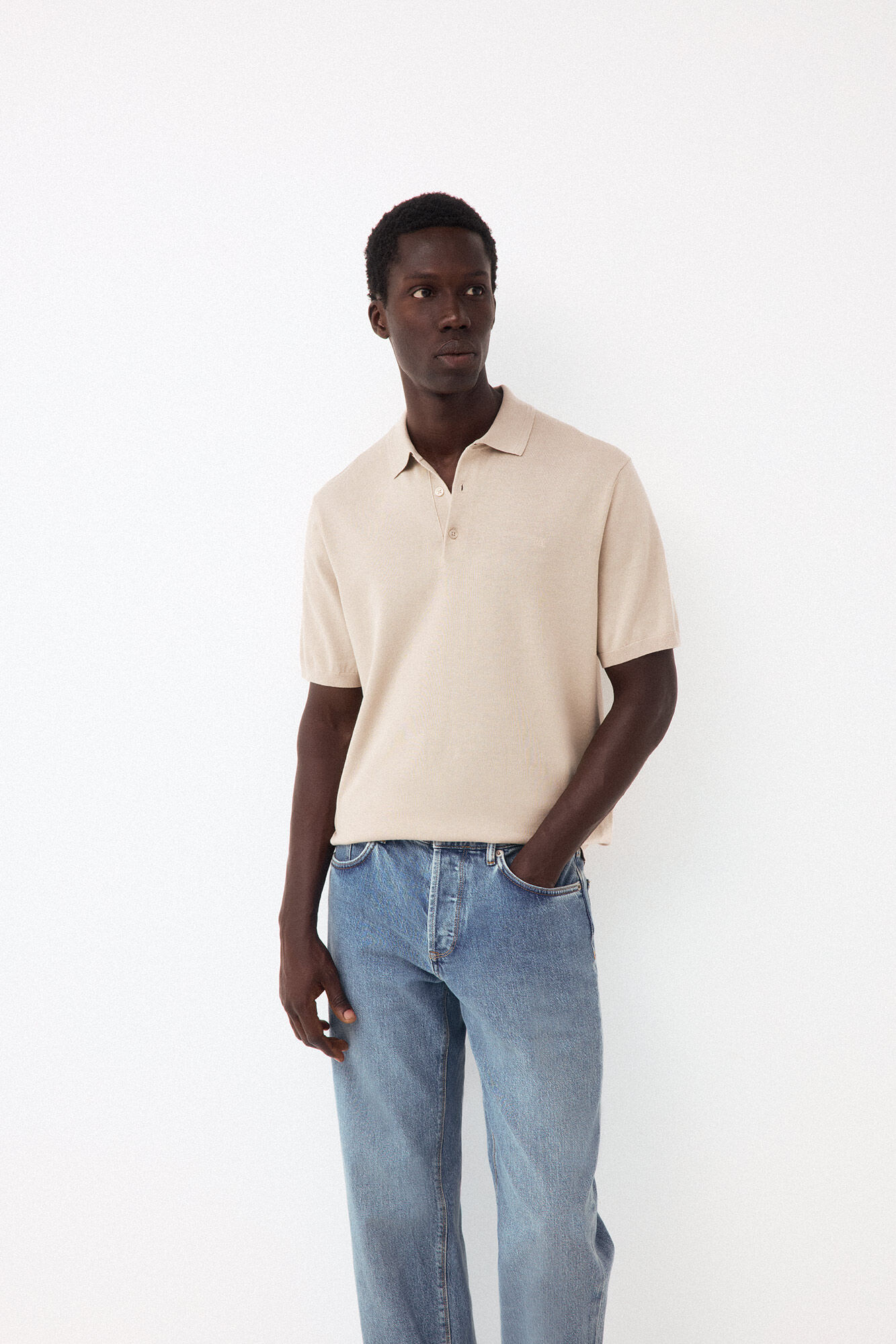 Pedro del Hierro Cotton premium knit polo shirt