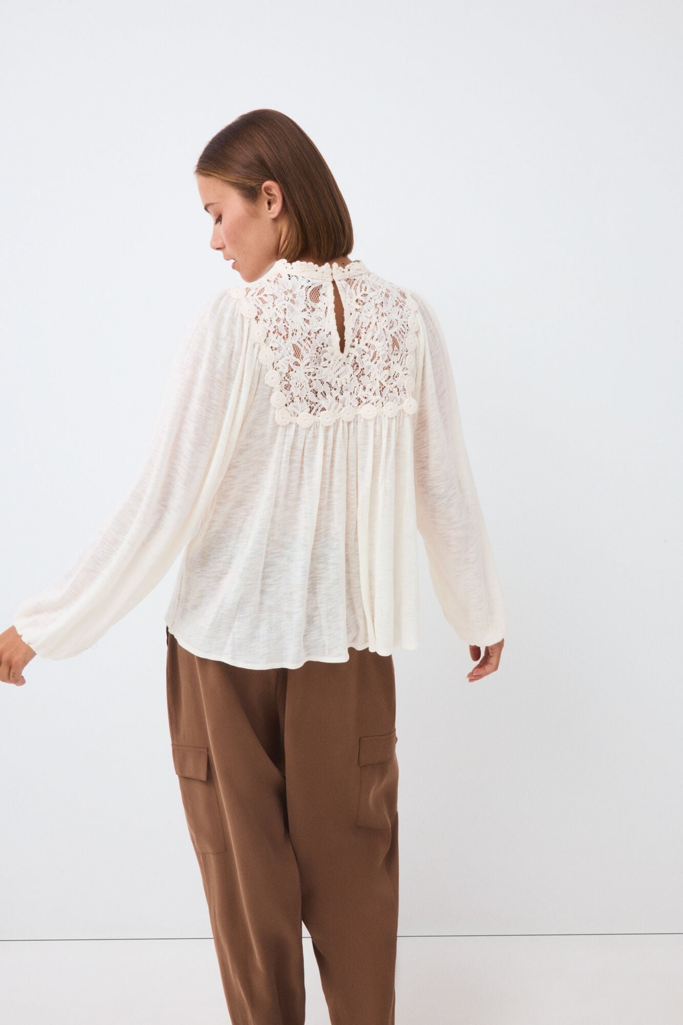 Pedro del Hierro Romantic T-shirt Ecru