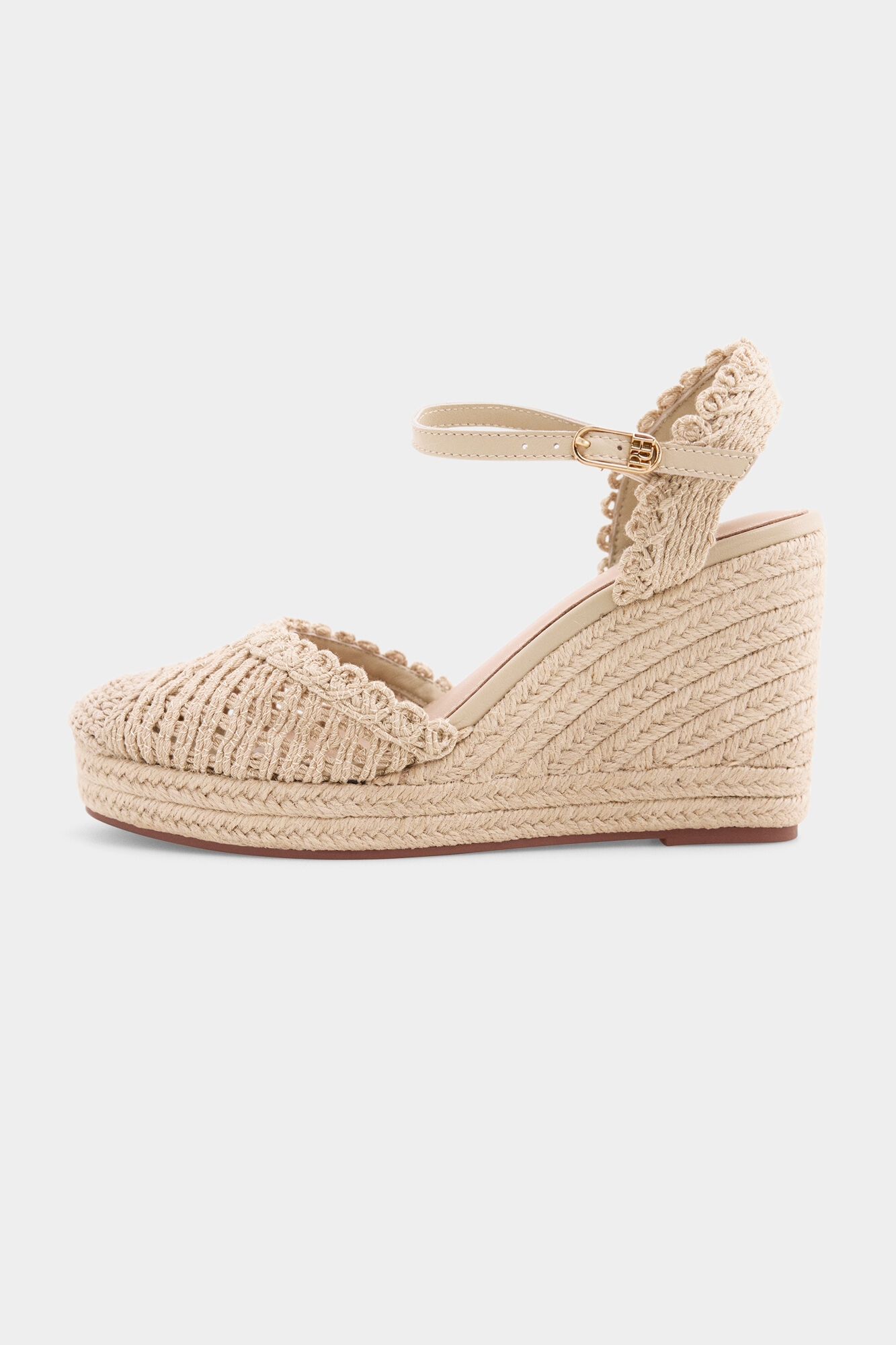 Pedro del Hierro Braided wedge espadrille Ecru