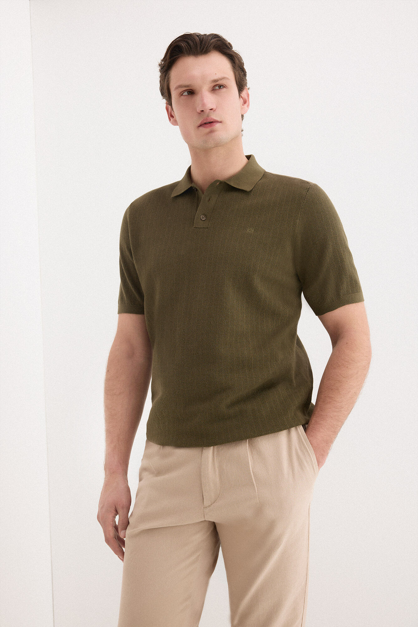 Pedro del Hierro Jersey polo premium manga corta rayas