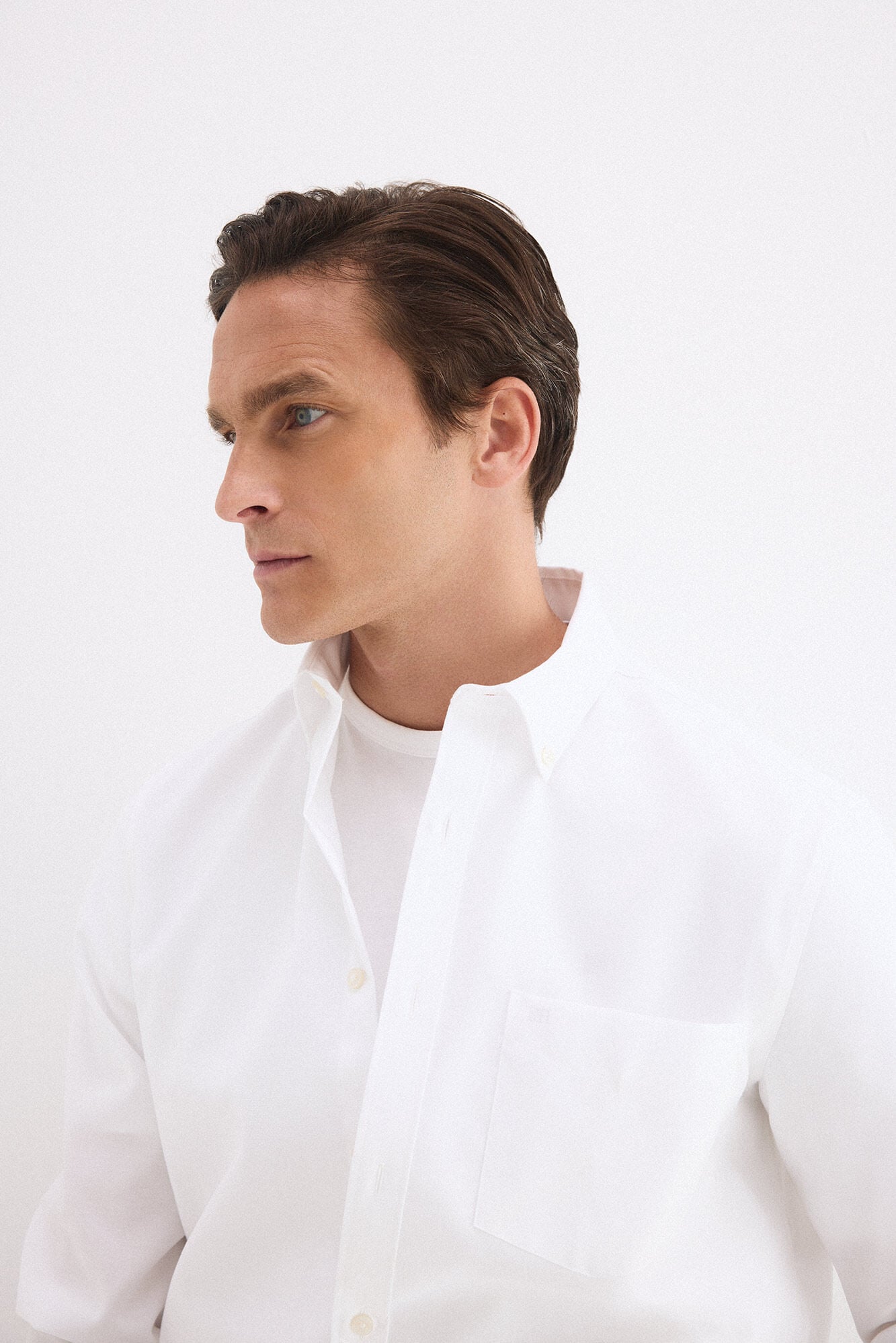 Pedro del Hierro Non-iron plain Oxford shirt White