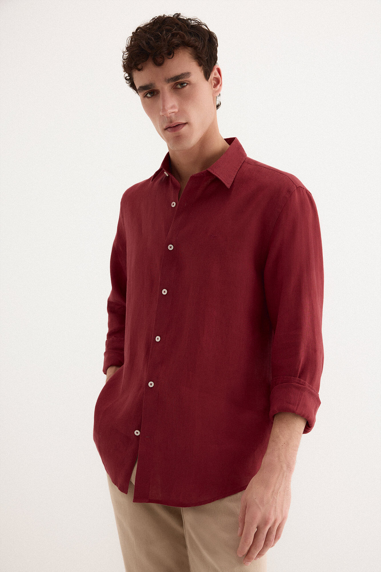 Pedro del Hierro Plain linen shirt