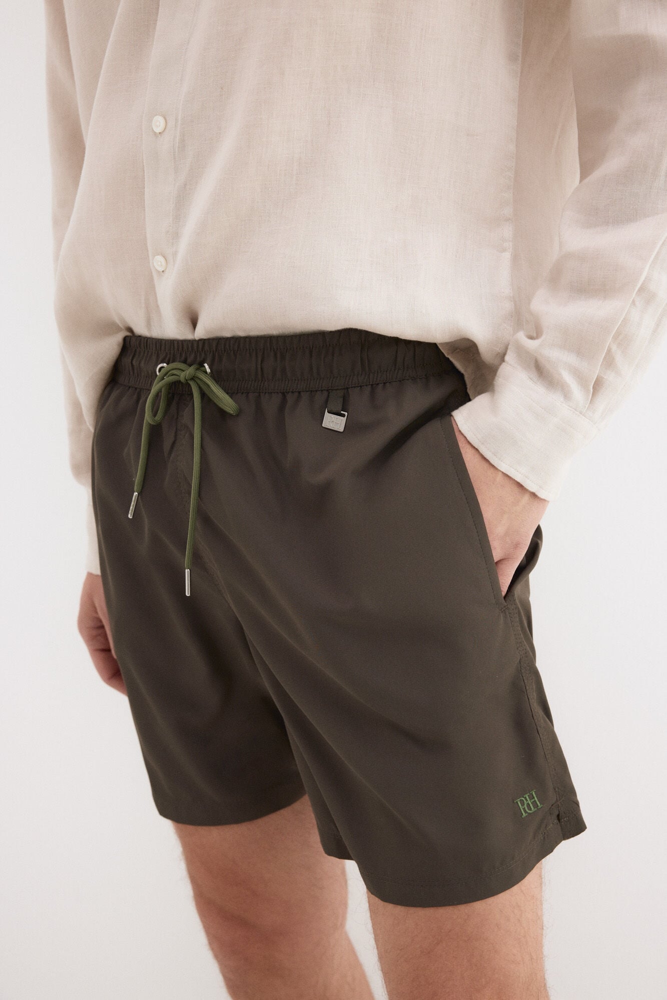 Pedro del Hierro Plain basic swimwear Green