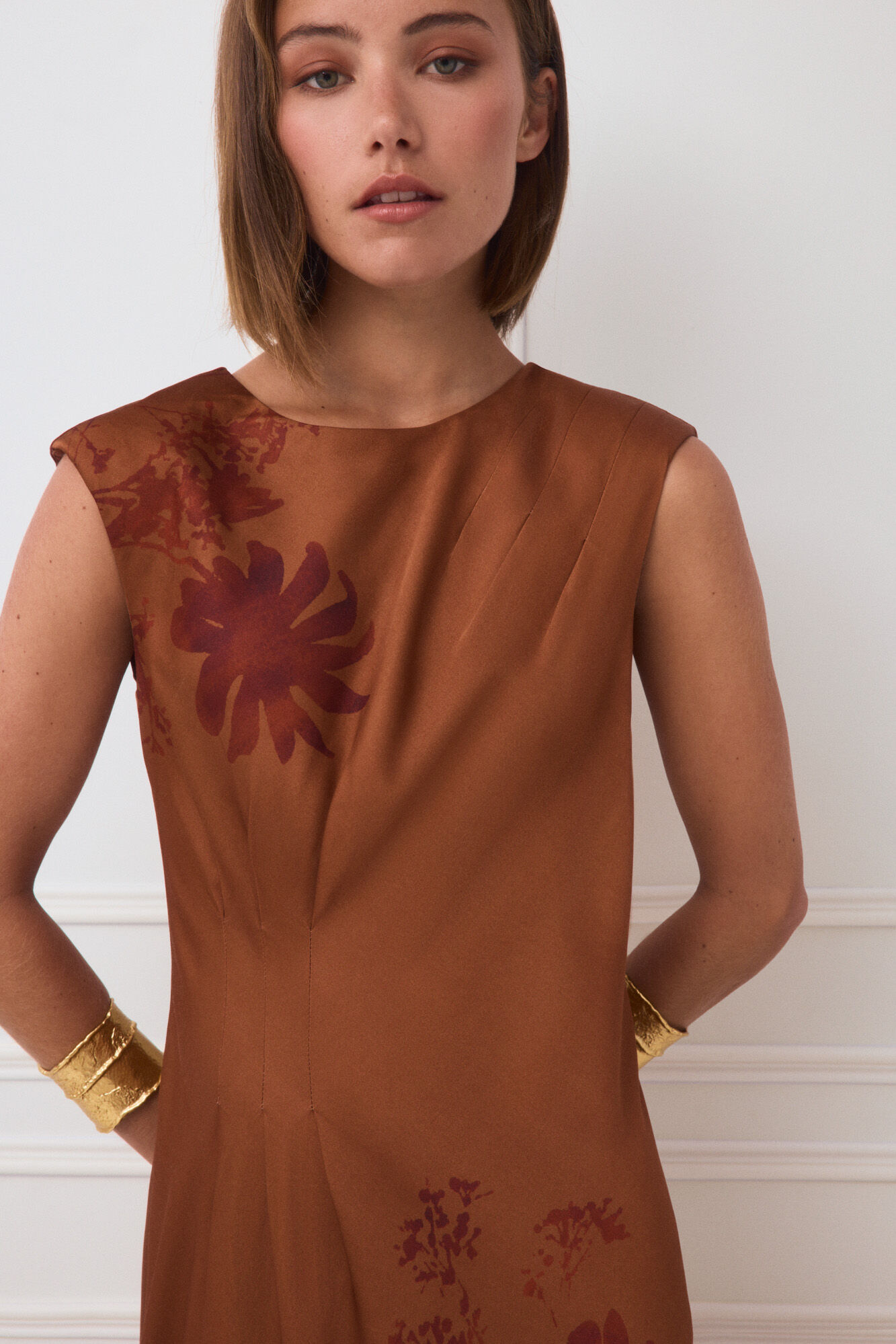 TFP by Tamara Falc&oacute; Midi dress with positioned flower