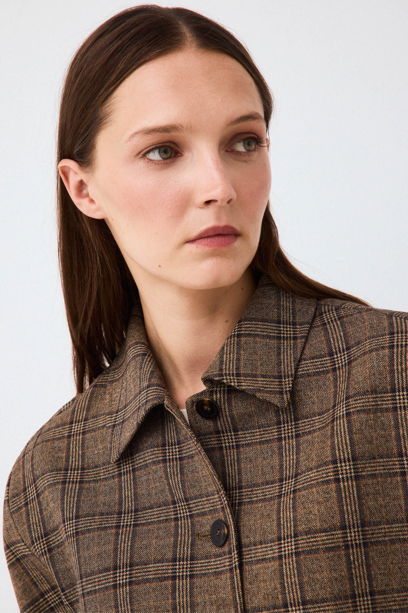 Pedro del Hierro Bomber em padr&atilde;o xadrez Harris Marrom