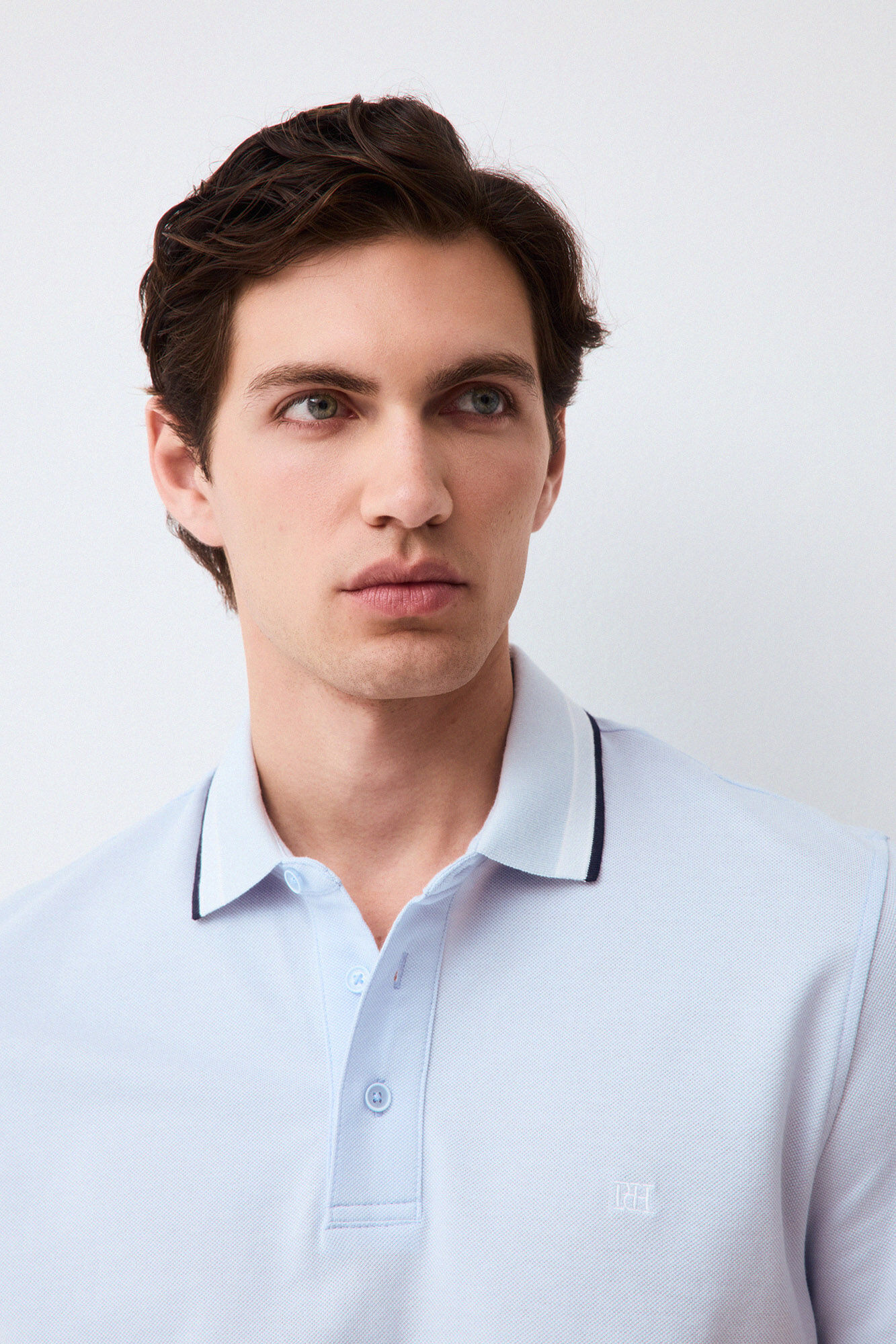Pedro del Hierro Fancy collared polo shirt Blue