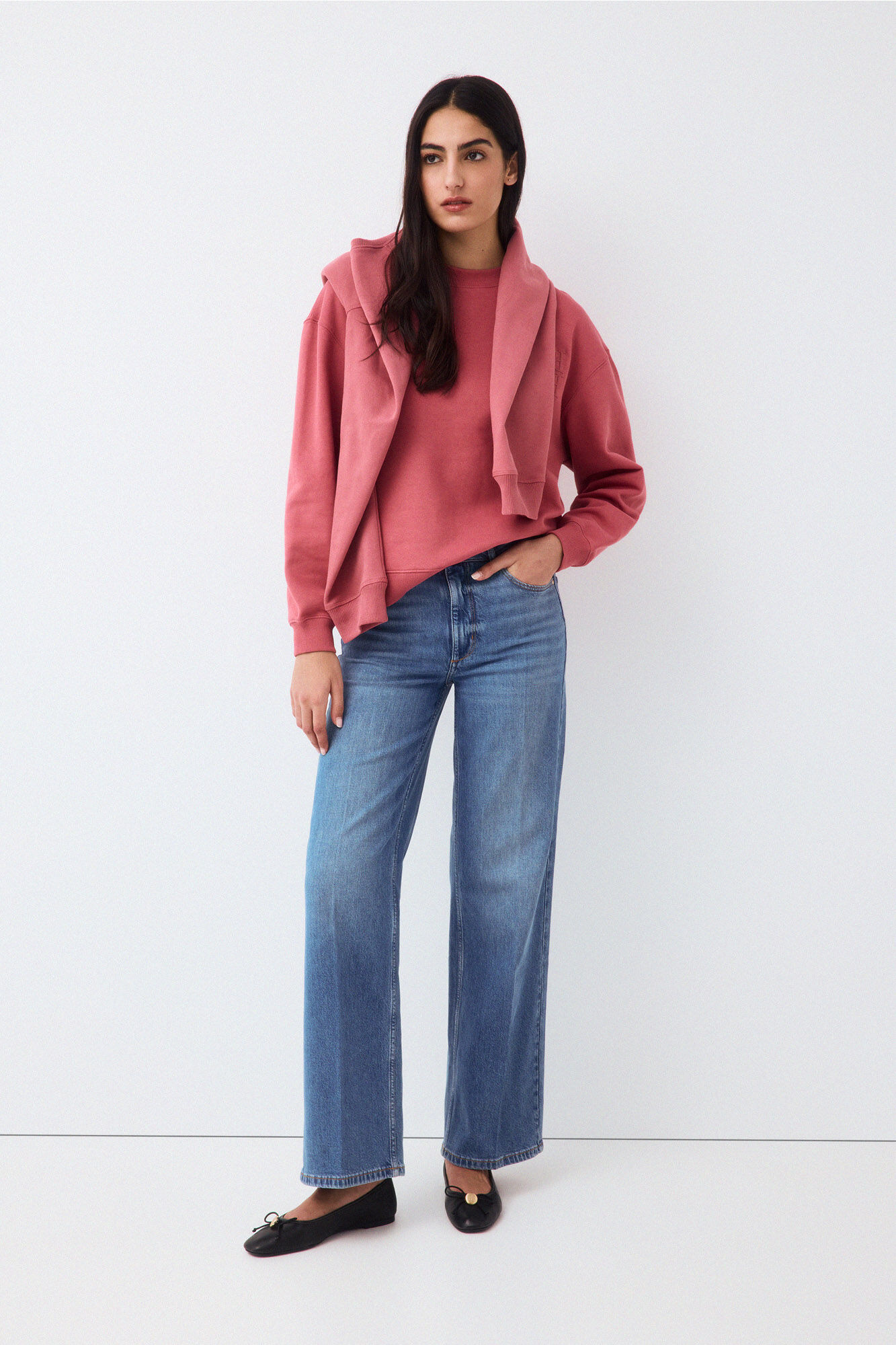 Pedro del Hierro Sweatshirt com logo Rosa