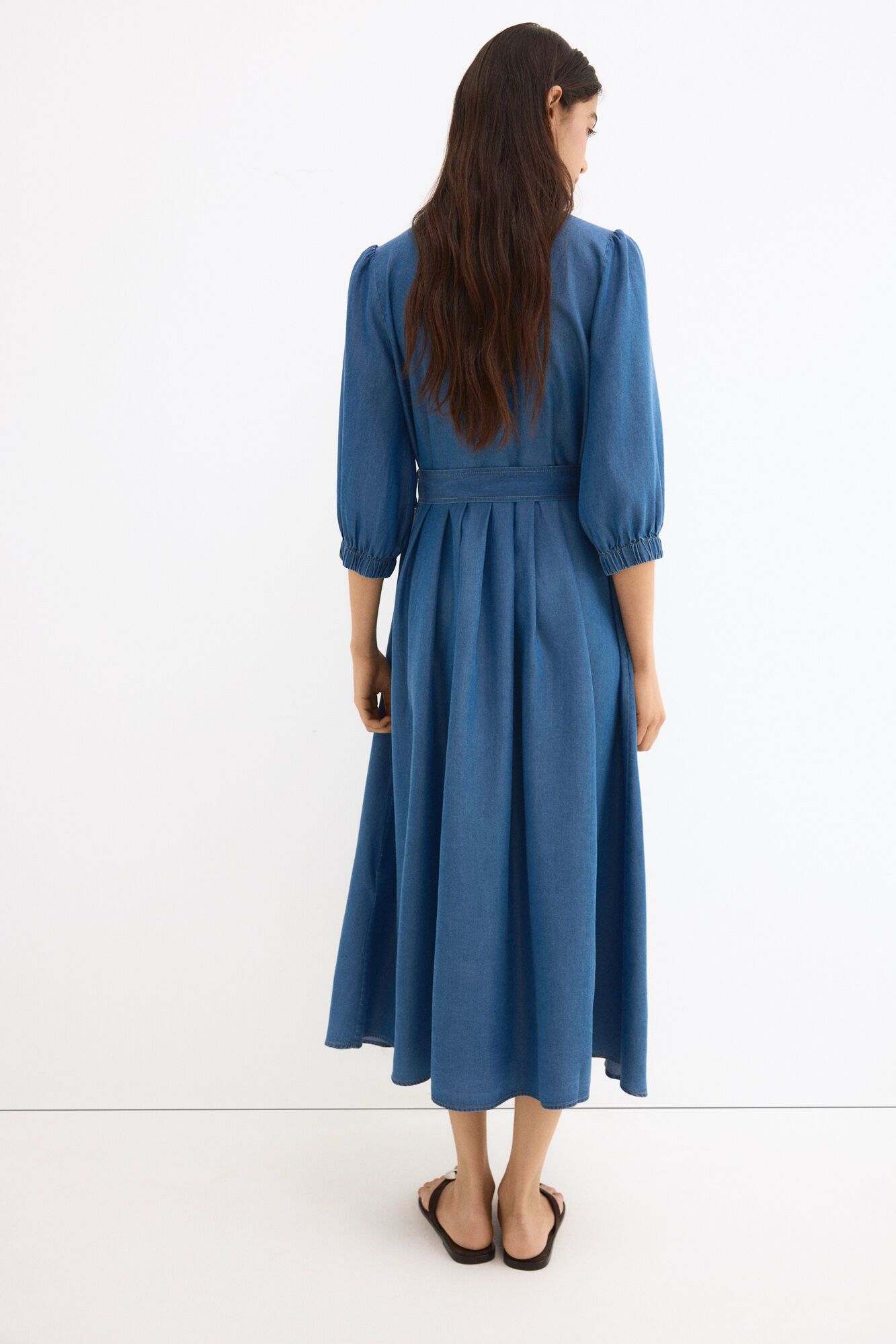 Pedro del Hierro Tencel denim shirt dress Blue