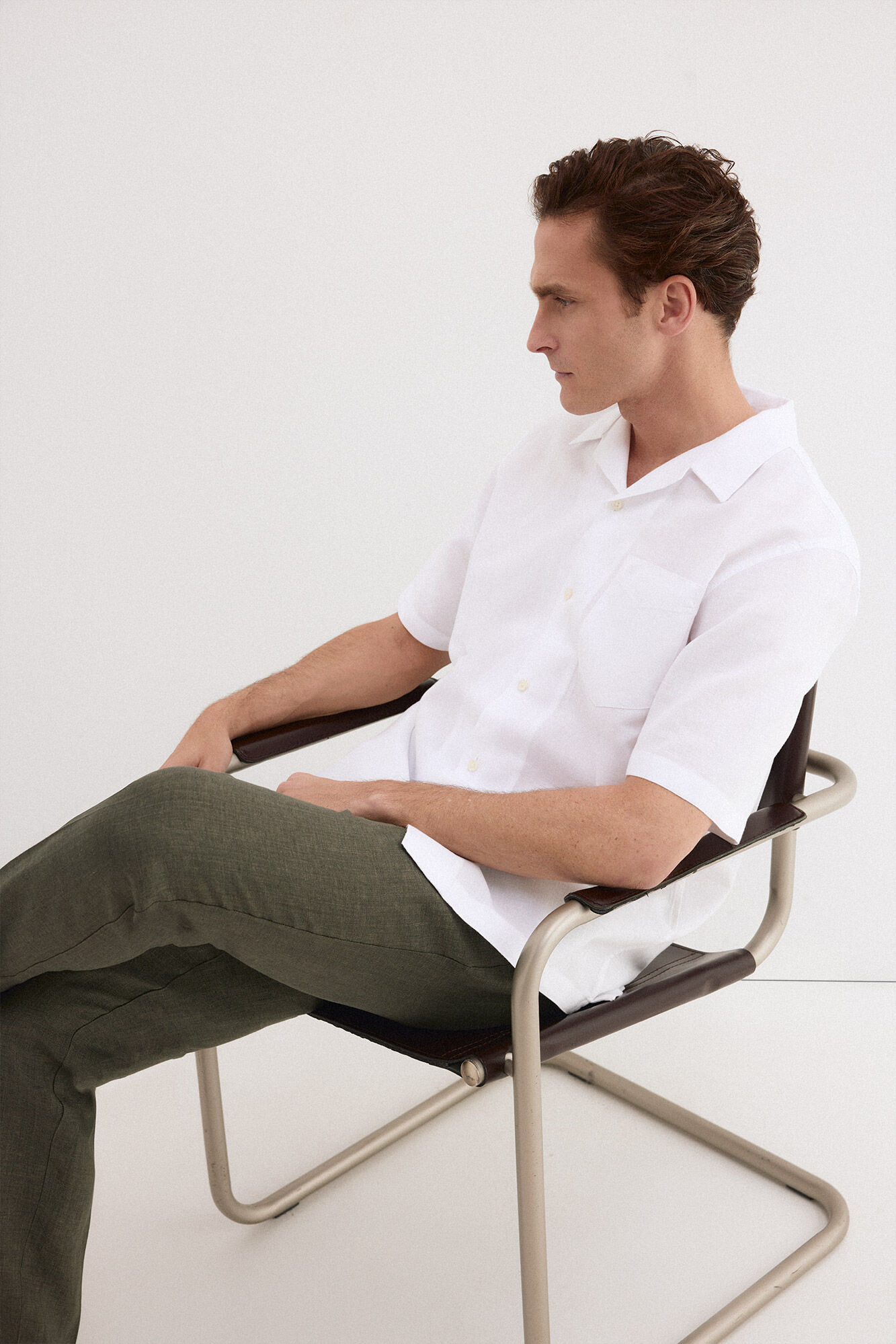 Pedro del Hierro Linen cotton short sleeve shirt