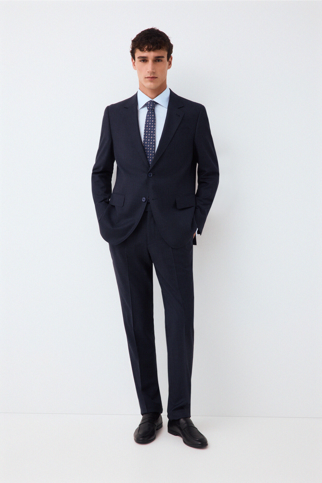 Pedro del Hierro Blue plaid slim fit suit jacket Blue