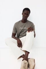 Pedro del Hierro T-shirt with logo and text Green