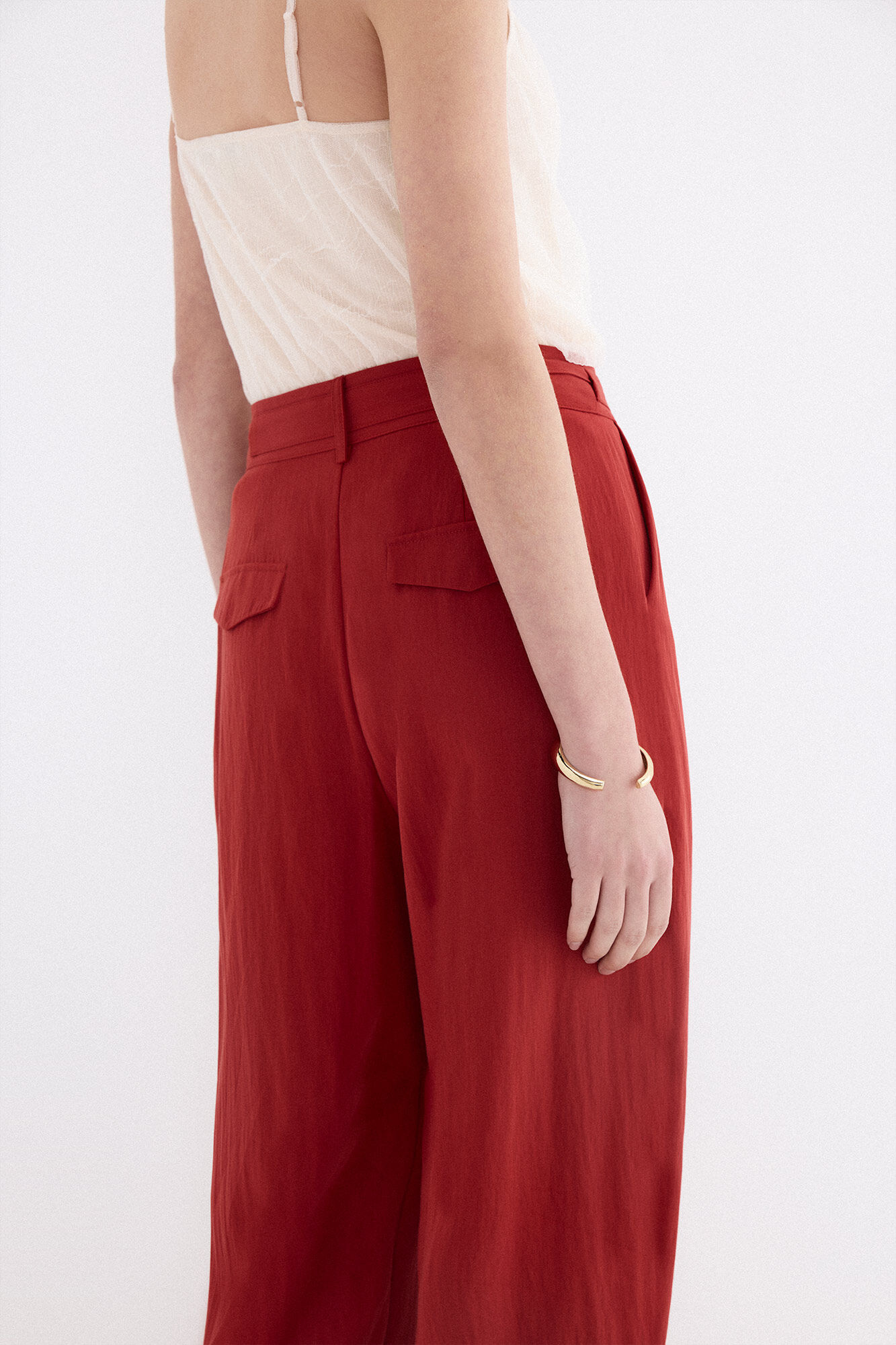 Pedro del Hierro Pleated trousers Red