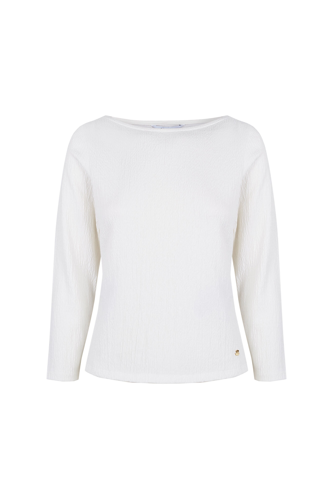 Pedro del Hierro Crinkled boat neck top White