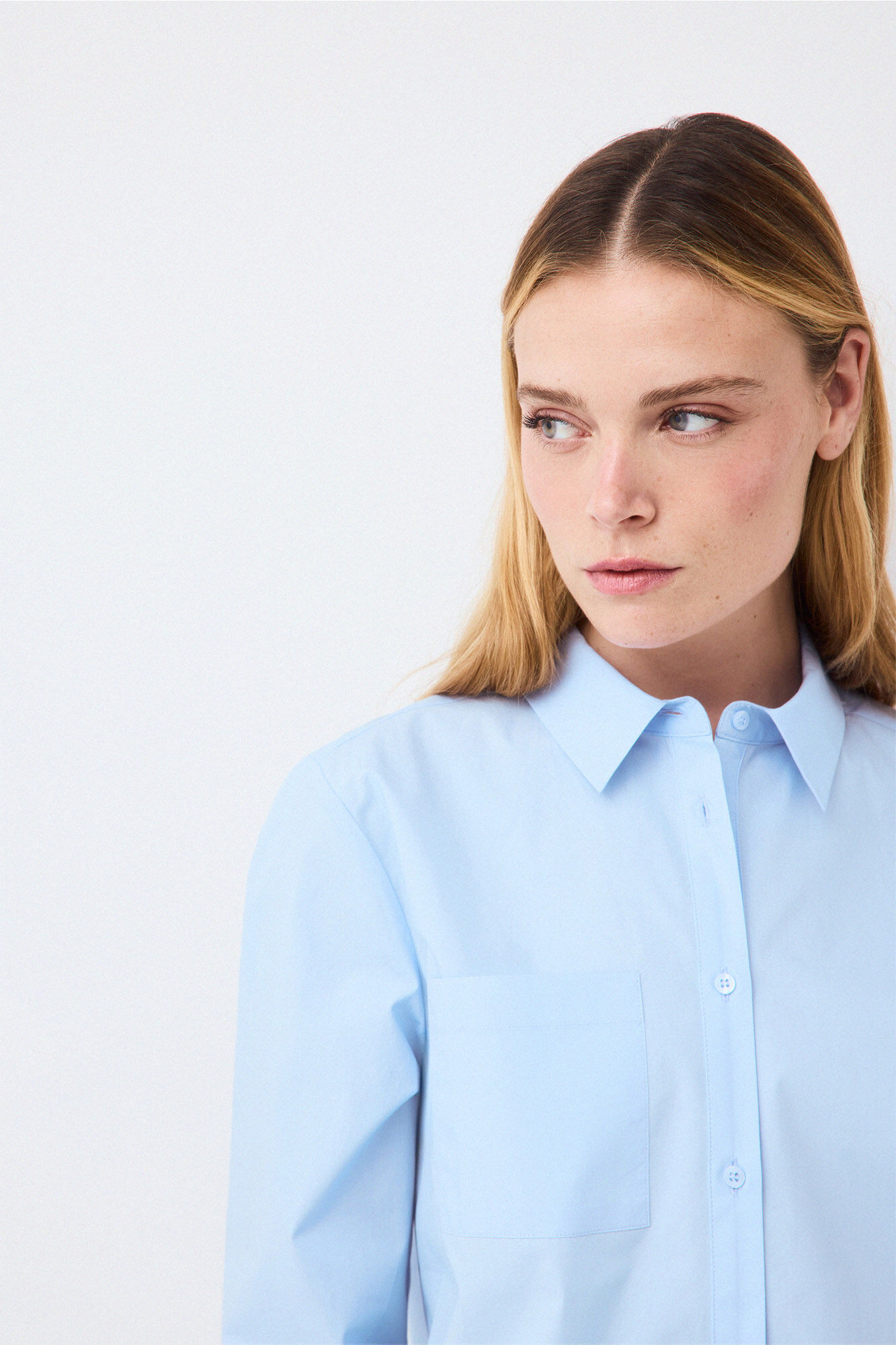 Pedro del Hierro Short sleeve pocket shirt Blue