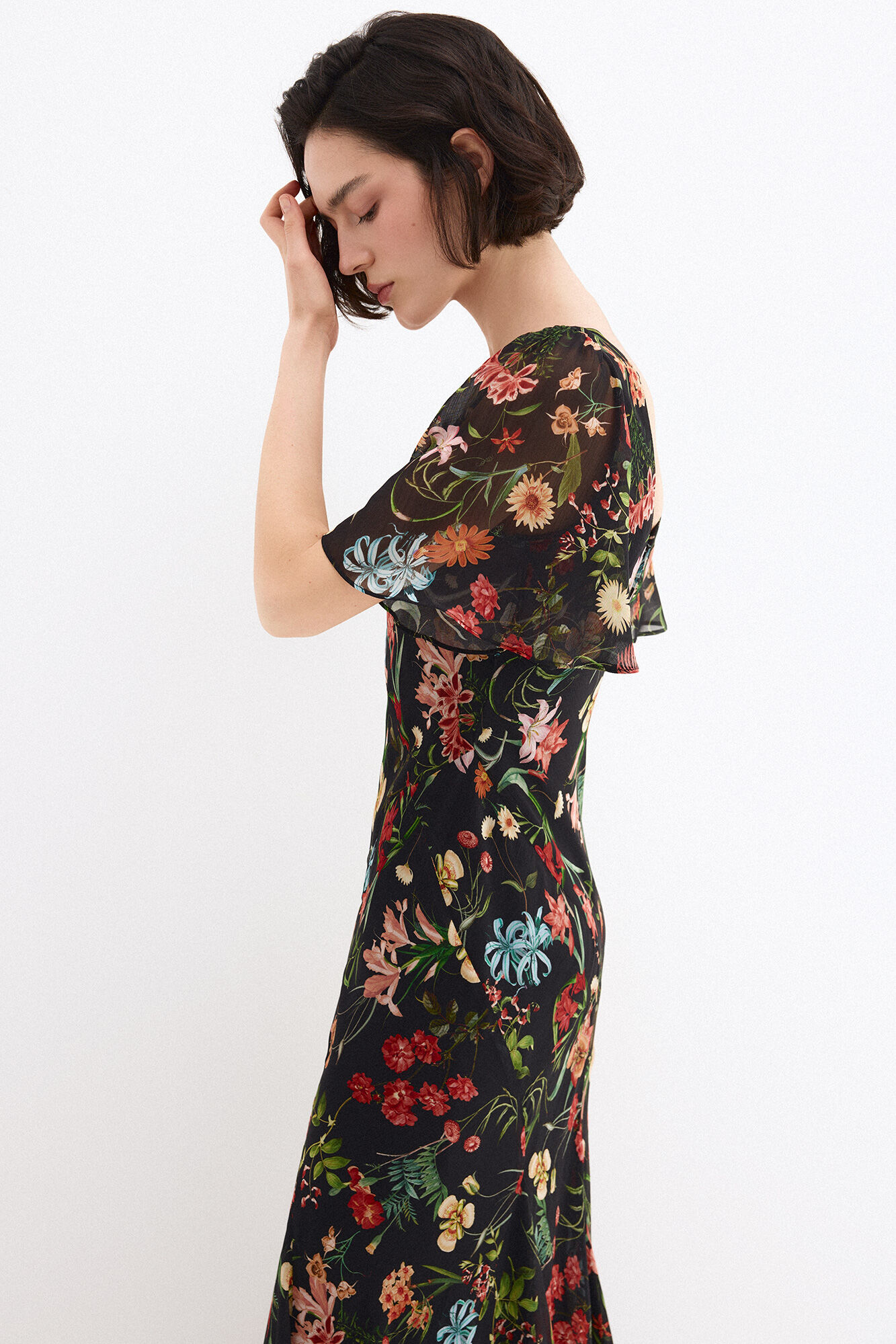 Pedro del Hierro Long printed dress with slits