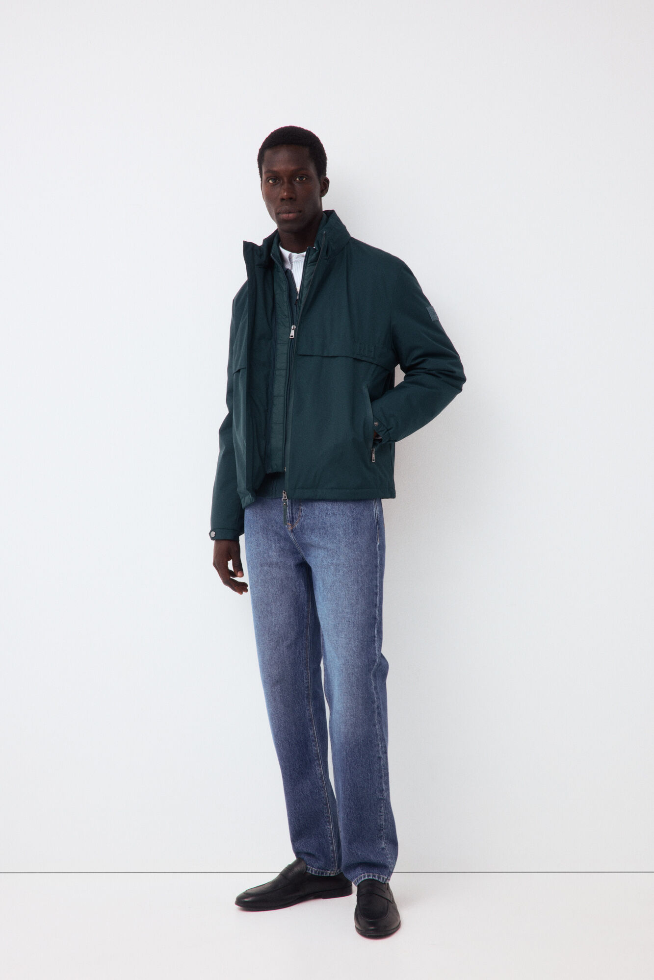 Pedro del Hierro Jacket with zip fastening lining Green