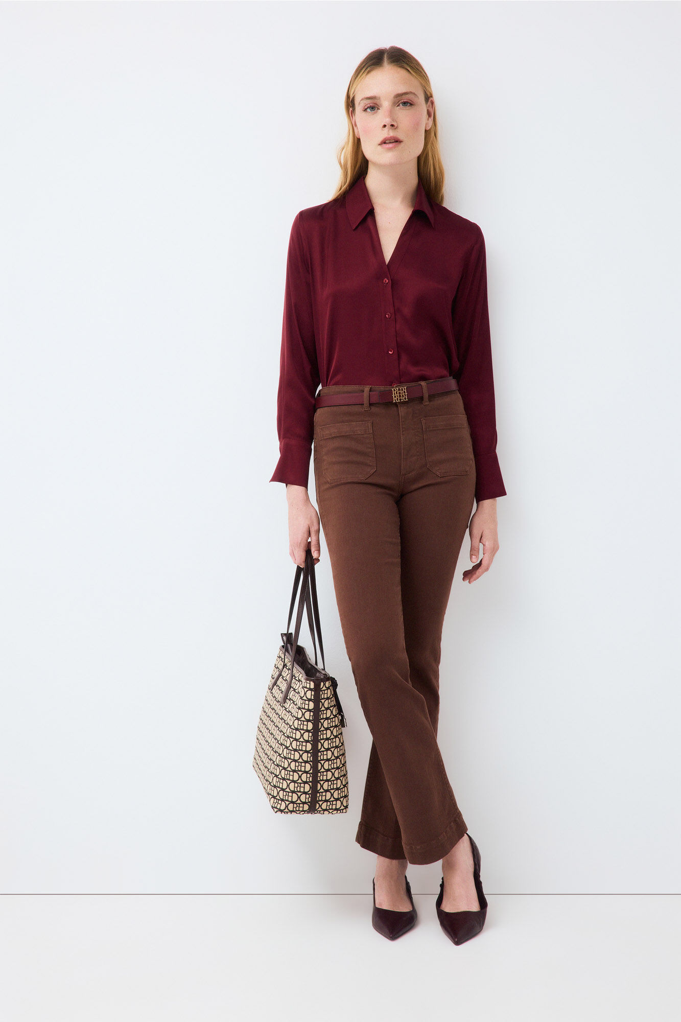 Pedro del Hierro Satin-finish basic shirt