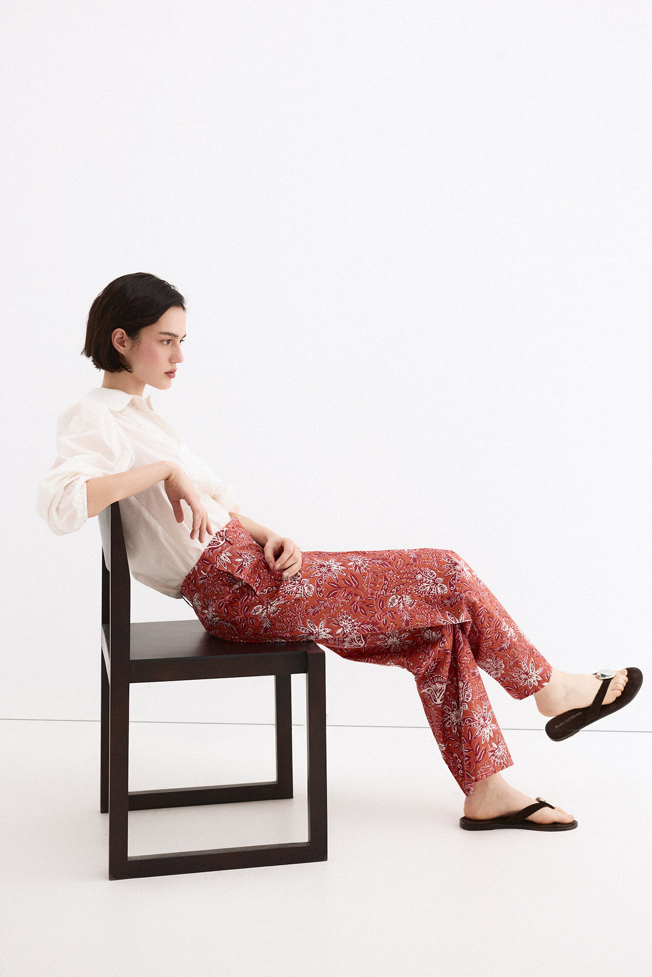 Pedro del Hierro Straight printed trousers