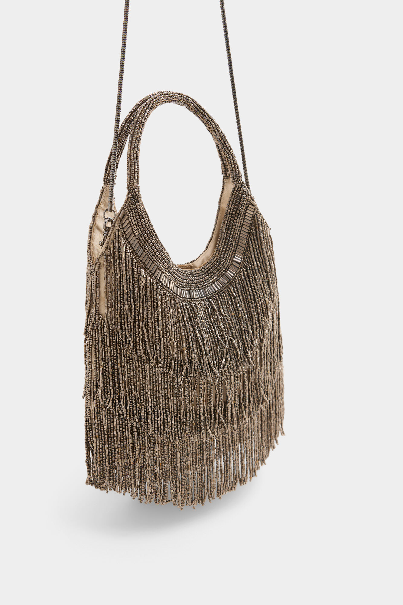 Pedro del Hierro Satin-finish party handbag Grey
