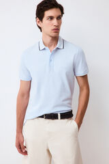 Pedro del Hierro Fancy collared polo shirt Blue