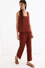 Pedro del Hierro Classic straight trousers Brown